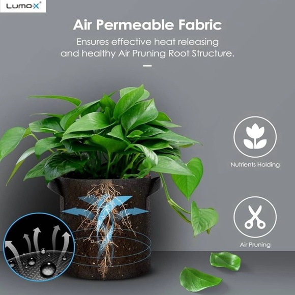 🇨🇦🆕Heavy Duty 7 Gallon Fabric Grow Bags 5 Pack with Pruning Snips - Picture 3 of 16